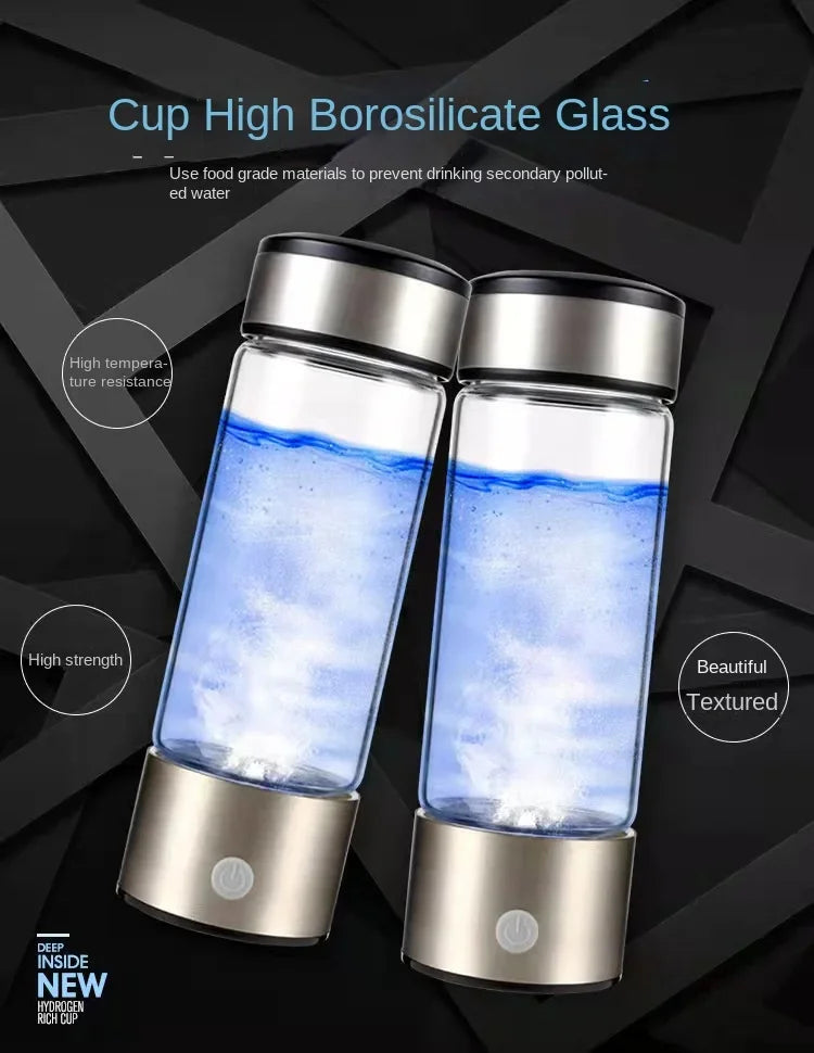 Hydrogen Water Bottle – 420ML Portable Ionizer & Filter